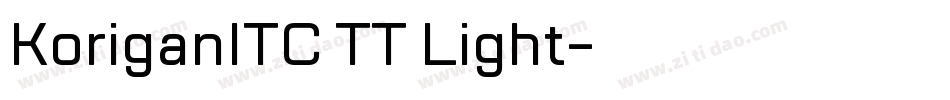 KoriganITC TT Light字体转换